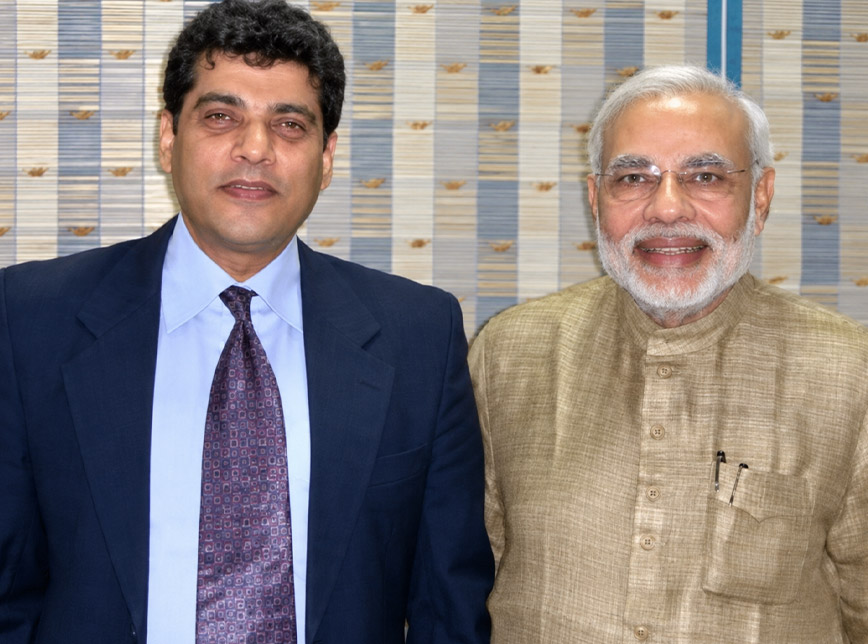 PM Narendra Modi with Reapan of Powai Labs